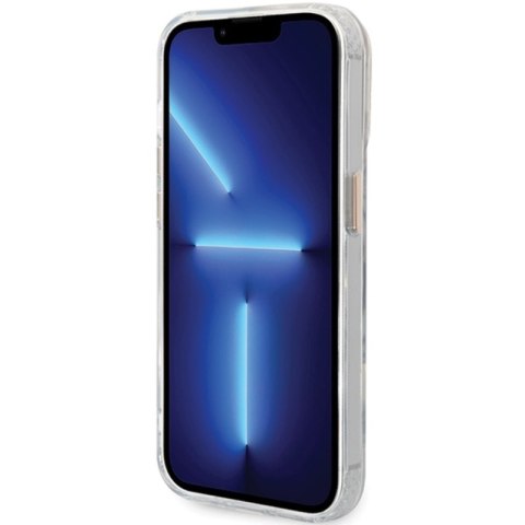 Guess Metal Outline Magsafe - Etui iPhone 15 (przezroczysty / złoty) Guess Metal Outline Magsafe - Etui iPhone 15 (przezroczysty / złoty)