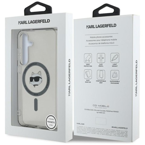 Karl Lagerfeld Button Choupette Head Printed Logo MagSafe - Etui Samsung Galaxy S25+ (czarny) Karl Lagerfeld Button Choupette Head Printed Logo MagSafe - Etui Samsung Galaxy S25+ (czarny)