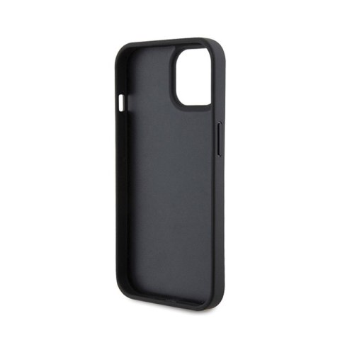 Karl Lagerfeld Leather Monogram Hot Stamp Metal Logo - Etui iPhone 15 (czarny) Karl Lagerfeld Leather Monogram Hot Stamp Metal Logo - Etui iPhone 15 (czarny)