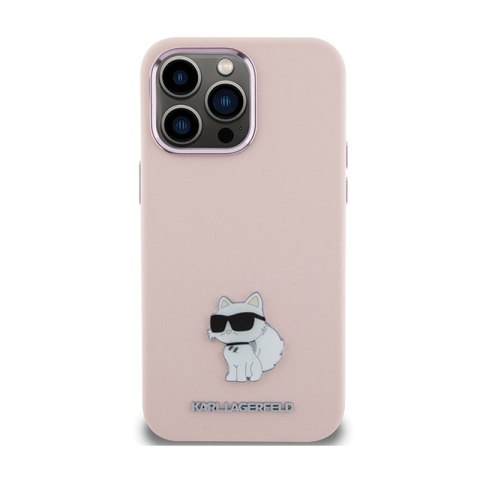Karl Lagerfeld Silicone Choupette Metal Pin - Etui iPhone 15 Pro Max (różowy) Karl Lagerfeld Silicone Choupette Metal Pin - Etui iPhone 15 Pro Max (różowy)