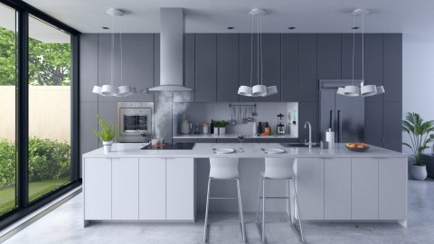 BT-224 Okap wyspowy 90cm Berdsen INOX szkło hartowane LED