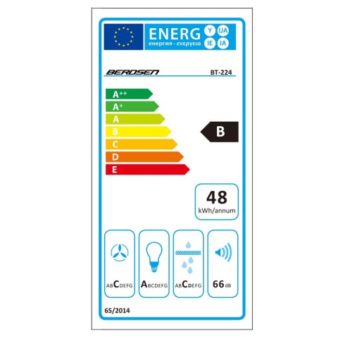 BT-224 Okap wyspowy 90cm Berdsen INOX szkło hartowane LED