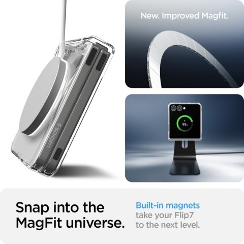 Spigen Airskin Mag MagSafe - Etui do Samsung Galaxy Z Flip 7 (Clear/White) Spigen Airskin Mag MagSafe - Etui do Samsung Galaxy Z Flip 7 (Clear/White)