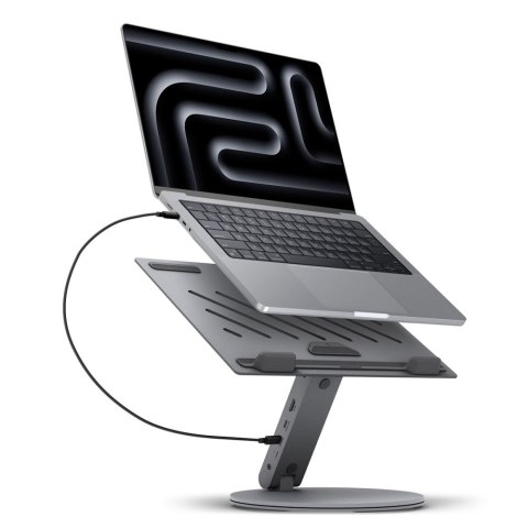 Spigen LD204H Laptop Stand Hub - Podstawka / stojak pod laptopa z Hubem 6 w 1 (Space Grey) Spigen LD204H Laptop Stand Hub - Podstawka / stojak pod laptopa z Hubem 6 w 1 (Space Grey)
