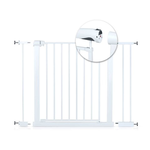 Bramka zabezpieczająca Nukido biała regulowana magnetyczna 108 cm