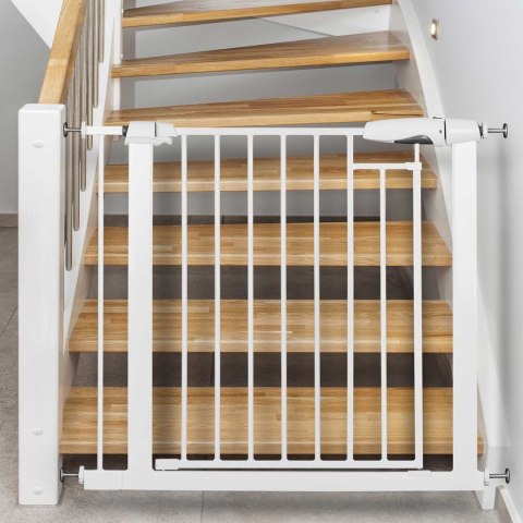 Bramka zabezpieczająca Nukido biała regulowana magnetyczna 108 cm