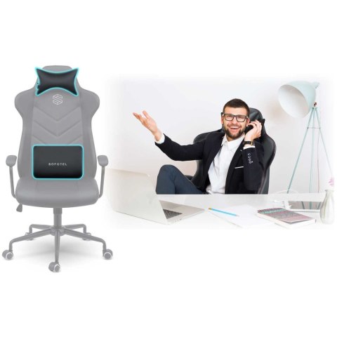 Fotel biurowy Sofotel Werona czarny 2580 ergonomiczny z poduszkami