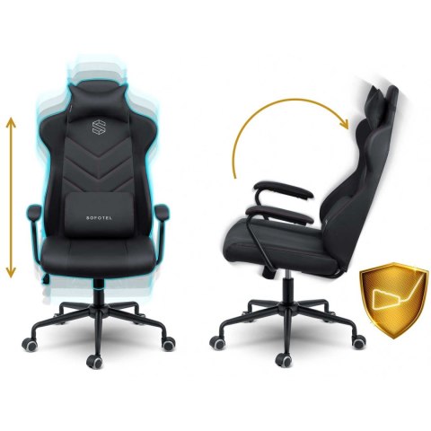 Fotel biurowy Sofotel Werona czarny 2580 ergonomiczny z poduszkami