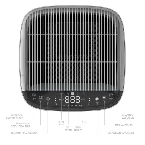 Oczyszczacz powietrza Webber AP9800 Wi-Fi HEPA13 jonizator dla Alergika Oczyszczacz powietrza Webber AP9800 Wi-Fi HEPA13 jonizator dla Alergika