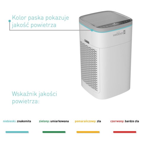 Oczyszczacz powietrza Webber AP9800 Wi-Fi HEPA13 jonizator dla Alergika Oczyszczacz powietrza Webber AP9800 Wi-Fi HEPA13 jonizator dla Alergika