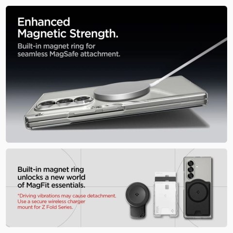 Spigen Airskin Mag MagSafe - Etui do Samsung Galaxy Z Fold 7 (Clear/White) Spigen Airskin Mag MagSafe - Etui do Samsung Galaxy Z Fold 7 (Clear/White)