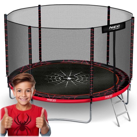 Trampolina ogrodowa 8ft/252cm z siatką zewnętrzną i drabinką Neo-Sport Trampolina ogrodowa 8ft/252cm z siatką zewnętrzną i drabinką Neo-Sport