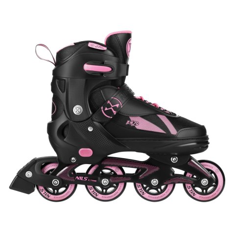 Łyżworolki Różówe Rozm. L 40-43 - NH382 - 2w1 z wymienną płozą łyżwy Nils