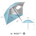 Nc17114 Parasol/Parawan Plażowy 2W1 Xxl 240 Cm Niebieski Nils