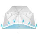 Nc17114 Parasol/Parawan Plażowy 2W1 Xxl 240 Cm Niebieski Nils