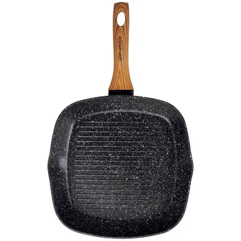 Patelnia grillowa granitowa NATURE kwadratowa 28x28 cm gaz indukcja
