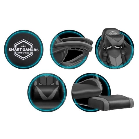 Fotel biurowy ergonomiczny Sofotel regulowany z podnośnikiem gazowym gaming