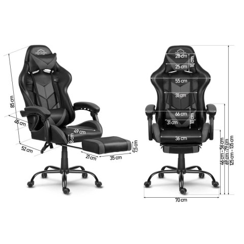 Fotel biurowy ergonomiczny Sofotel regulowany z podnośnikiem gazowym gaming