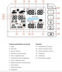 Stacja pogodowa METEO SP204 higrometr barometr czujnik zewnętrzny DCF