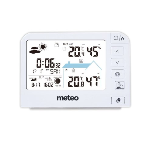 Stacja pogodowa METEO SP204 barometr higrometr czujnik zewnętrzny DCF