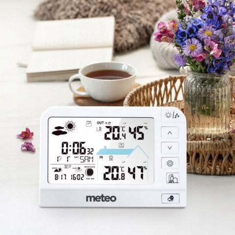 Stacja pogodowa METEO SP204 barometr higrometr czujnik zewnętrzny DCF