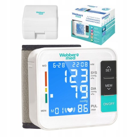 Ciśnieniomierz nadgarstkowy Webber A11 LCD arytmia pamięć 2x90 pomiarów