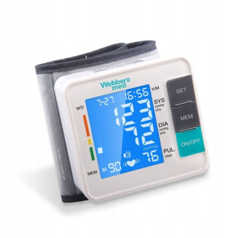 Ciśnieniomierz nadgarstkowy Webber A11 LCD arytmia pamięć 2x90 pomiarów