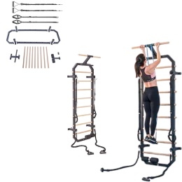 DW2708 drabinka gimnastyczna wielofunkcyjna HMS 223cm z gumami i taśmami