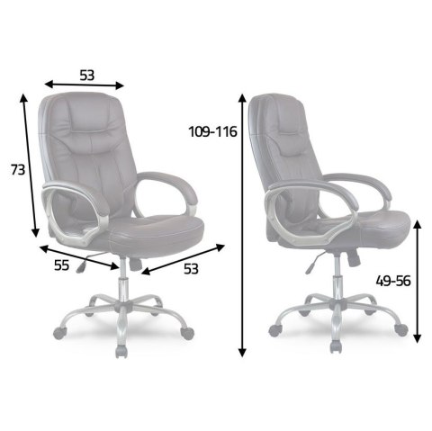 Fotel gabinetowy Sofotel 355 czarny skórzany ergonomiczny TILT