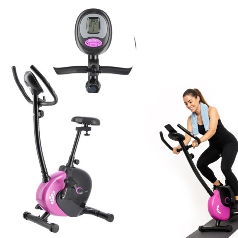 M9239V rower stacjonarny magnetyczny 9kg HMS fioletowy fitness