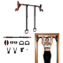 DDG03 drążek rozporowy 96–130cm z kółkami gimnastycznymi HMS premium