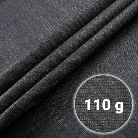 Siatka cieniująca 1,5x50m 110g/m2 + 50 zacisków szara