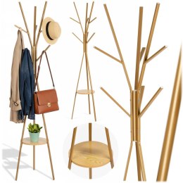 Wieszak stojący z półką Massido MS-869 złoty 181 cm podłogowy