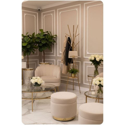 Wieszak stojący z półką Massido MS-869 złoty 181 cm podłogowy