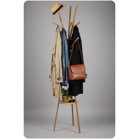 Wieszak stojący z półką Massido MS-869 złoty 181 cm podłogowy