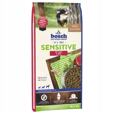 BOSCH Sensitive Lamb & Rice - karma dla psów z wrażliwym żołądkiem z jagnięciną i ryżem - 15 kg BOSCH Sensitive Lamb & Rice - karma dla psów z wrażliwym żołądkiem z jagnięciną i ryżem - 15 kg
