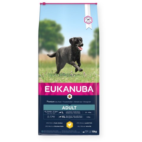 EUKANUBA Active Adult Large Breed - sucha karma dla psów dorosłych dużych ras z kurczakiem - 15 kg EUKANUBA Active Adult Large Breed - sucha karma dla psów dorosłych dużych ras z kurczakiem - 15 kg