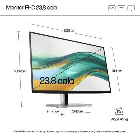 MONITOR HP LED 23,8" S5 Pro 524pf (9D9L6UT) MONITOR HP LED 23,8" S5 Pro 524pf (9D9L6UT)