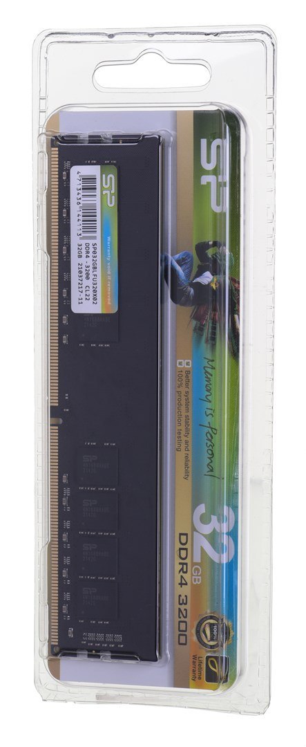 Pamięć RAM Silicon Power DDR4 32GB (1x32GB) 3200MHz CL22 UDIMM Pamięć RAM Silicon Power DDR4 32GB (1x32GB) 3200MHz CL22 UDIMM