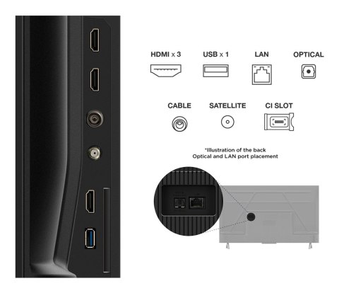 Telewizor TCL 43P69K LED 43'' 4K Ultra HD Google TV Dolby AC4 DVB-T2 Czarny Telewizor TCL 43P69K LED 43'' 4K Ultra HD Google TV Dolby AC4 DVB-T2 Czarny