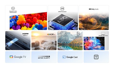 Telewizor TCL 43P69K LED 43'' 4K Ultra HD Google TV Dolby AC4 DVB-T2 Czarny Telewizor TCL 43P69K LED 43'' 4K Ultra HD Google TV Dolby AC4 DVB-T2 Czarny