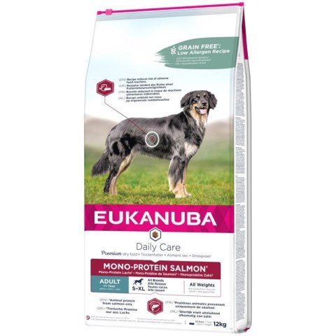 EUKANUBA Daily Care Adult Mono Protein Łosoś - sucha karma dla psa - 12 kg EUKANUBA Daily Care Adult Mono Protein Łosoś - sucha karma dla psa - 12 kg