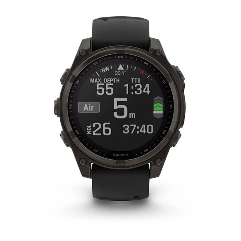 Zegarek sportowy Garmin Fenix 8 Solar Sapphire Titanium Carbon Grey 47mm Tytanowy Zegarek sportowy Garmin Fenix 8 Solar Sapphire Titanium Carbon Grey 47mm Tytanowy