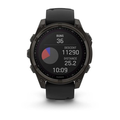 Zegarek sportowy Garmin Fenix 8 Solar Sapphire Titanium Carbon Grey 47mm Tytanowy Zegarek sportowy Garmin Fenix 8 Solar Sapphire Titanium Carbon Grey 47mm Tytanowy