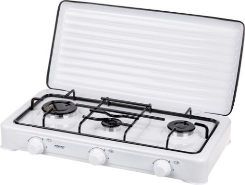 Turystyczna kuchenka gazowa 3-palnikowa MPM SMILE-KN-03/1K Turystyczna kuchenka gazowa 3-palnikowa MPM SMILE-KN-03/1K