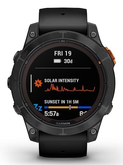 Zegarek sportowy Garmin Fenix 7 Pro Solar Edition Slate Grey / Black Band Zegarek sportowy Garmin Fenix 7 Pro Solar Edition Slate Grey / Black Band