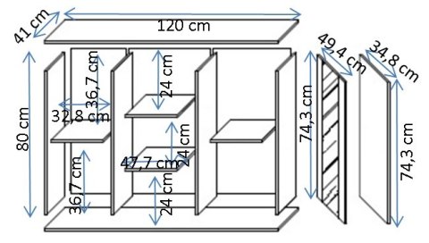 Komoda SOHO 120x41x80 kaszmir+ czarny Komoda SOHO 120x41x80 kaszmir+ czarny