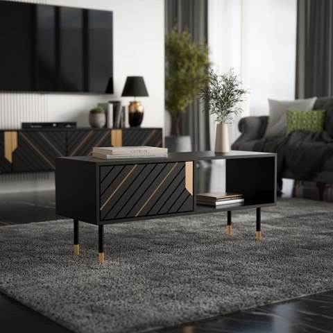 Ława/stolik MOUNTAIN 110x60x46 czarny + złoty Ława/stolik MOUNTAIN 110x60x46 czarny + złoty