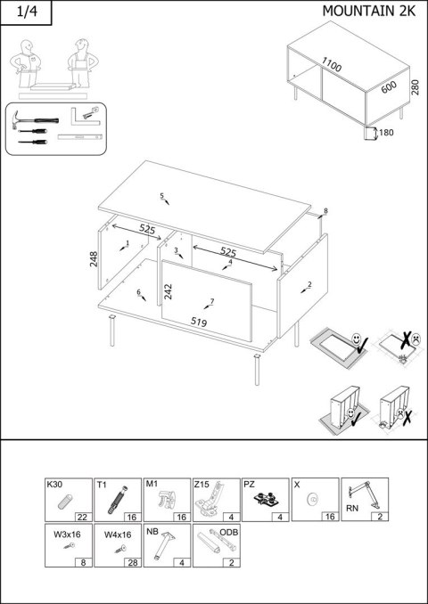 Ława/stolik MOUNTAIN 110x60x46 czarny + złoty Ława/stolik MOUNTAIN 110x60x46 czarny + złoty