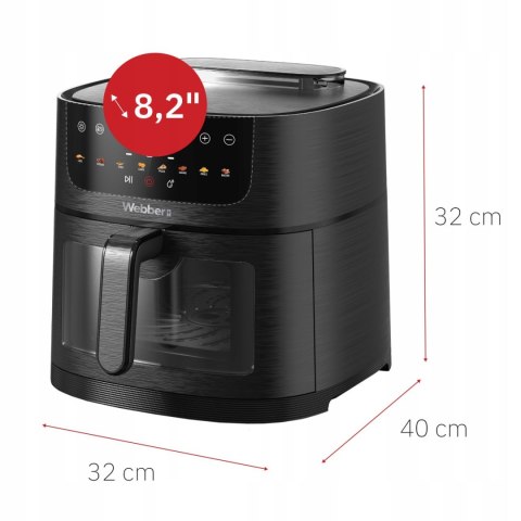 Frytkownica beztłuszczowa Webber AF800 UNO 8L Wi-Fi para Air Fryer